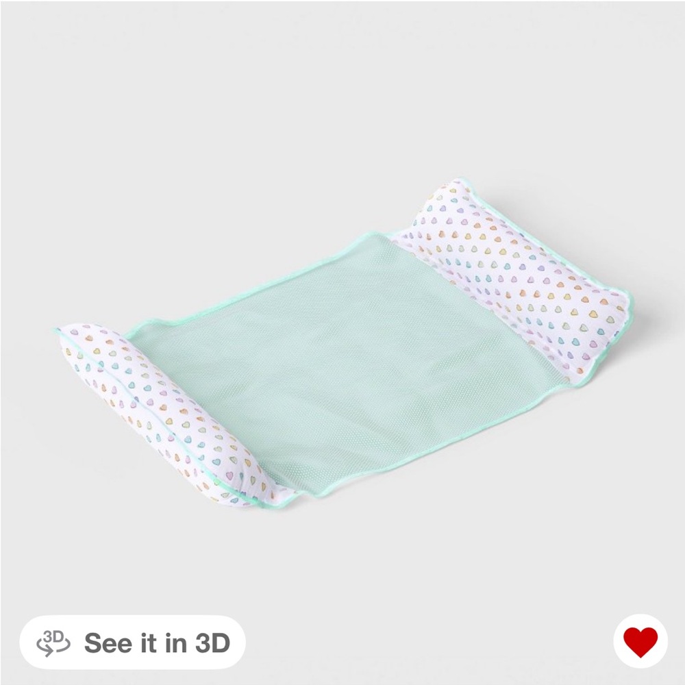 Roller Rabbit Mint and Multicolor Heart-Print pool float